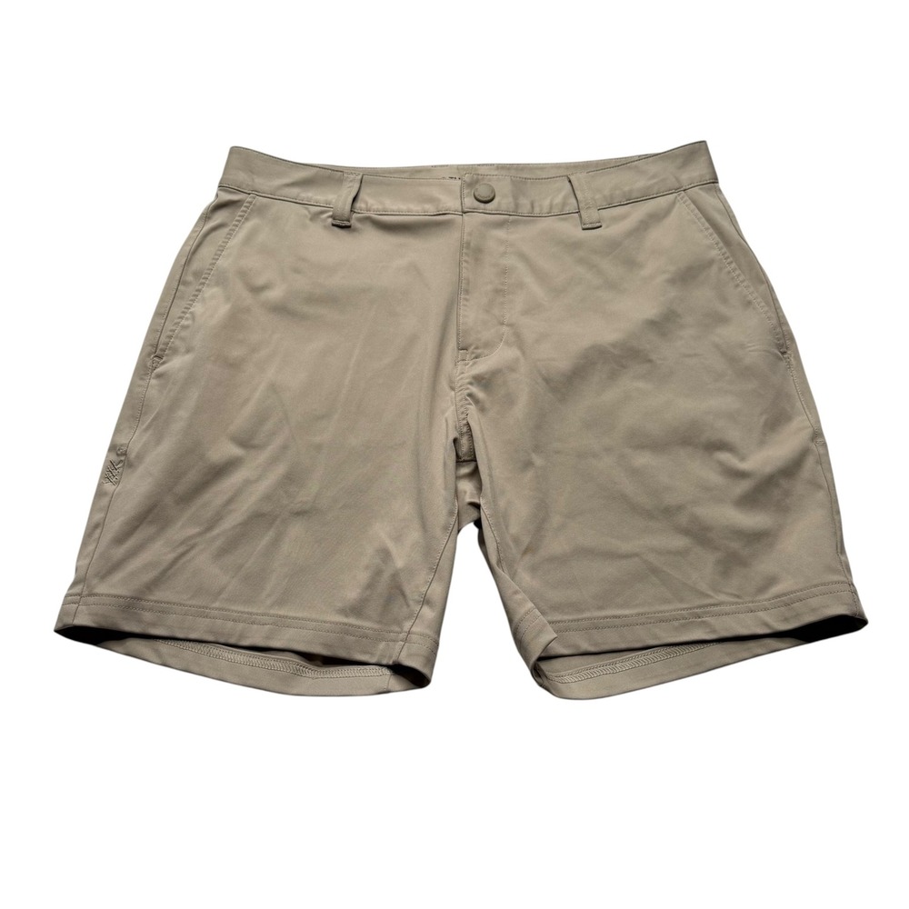RHONE Commuter Shorts Tan Performance Stretch Mens Size 31 Preppy Golf Classic